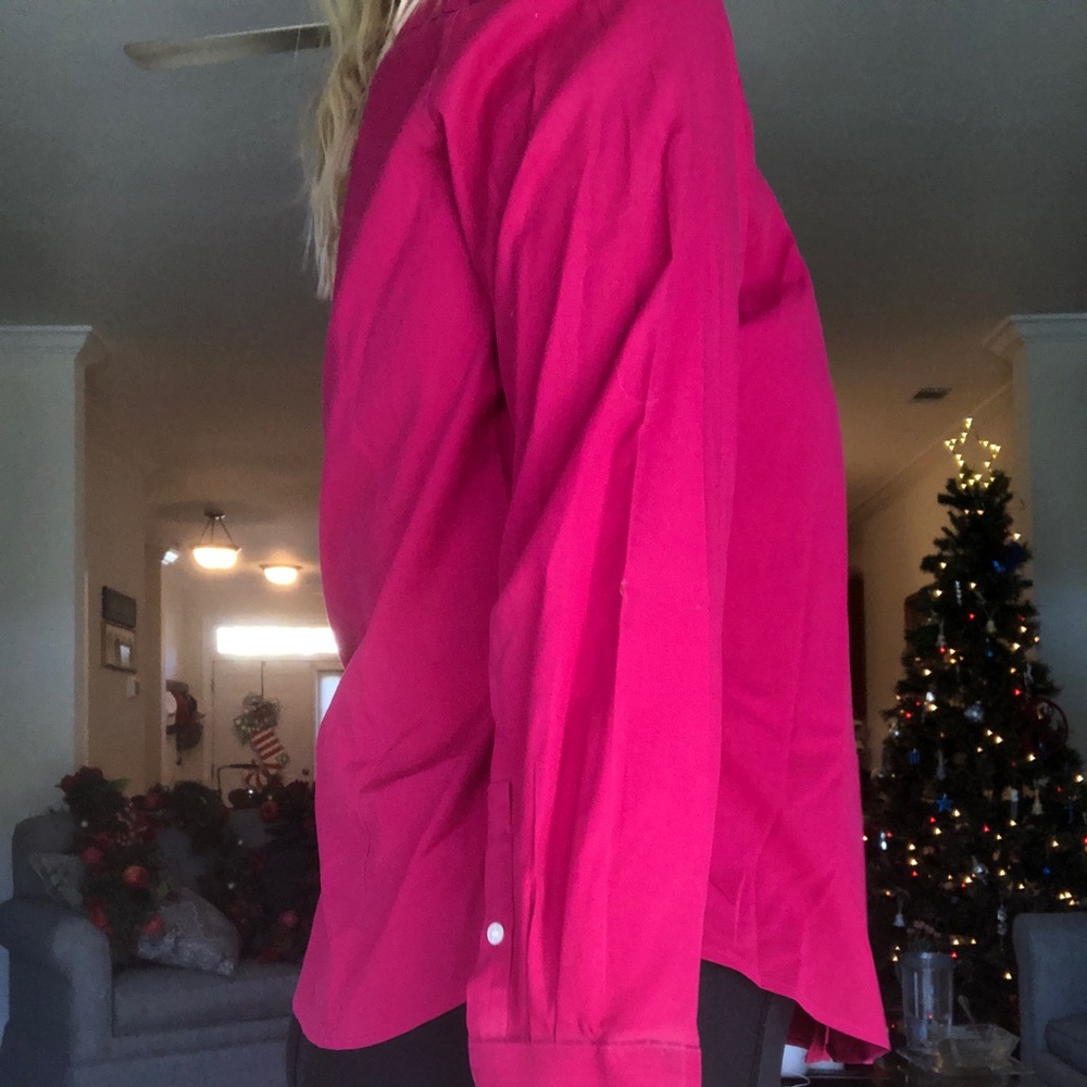 Pink button down blouse - Picture 3 of 4